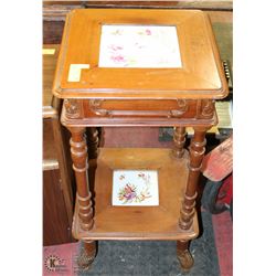 EUROPEAN STYLE TABLE WITH INLAID TILES