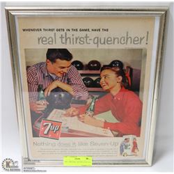 10X13 ORIGINAL 7UP POP UP AD 1957.