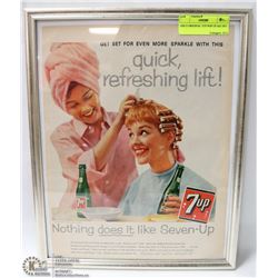 10X13 ORIGINAL 7UP POP UP AD 1957.