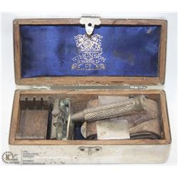 ANTIQUE WILKINSON SWORD RAZOR IN ORIGINAL CASE.