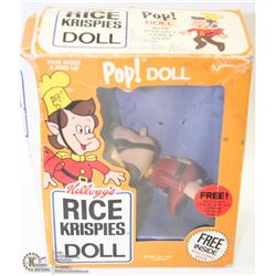 VINTAGE RICE KRISPIES POP DOLL IN BOX.