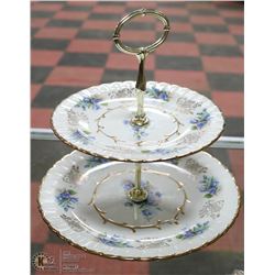 "GOOD AND SONS" TWO-TIERED ENGLISH SERVING DISH