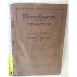 KP3. 1917 HENRY FORD FORDSON TRACTOR MANUAL
