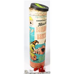TUBE OF VINTAGE BUILDING BRICKS