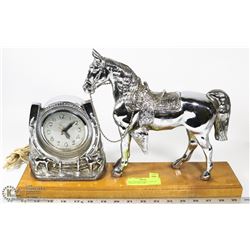 1950'S ANTIQUE HORSE CLOCK BY UNITED CLOCK CORP