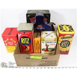 LOT OF 7 COLLECTOR TINS-  CROWN ROYAL, JACK DANIEL