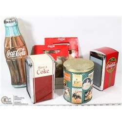 4 VINTAGE COCA COLA COLLECTIBLES 2 NAPKIN HOLDERS