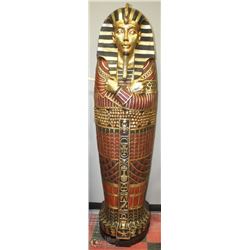 RARE LIFE-SIZE KING TUT SARCOPHAGUS SOLID