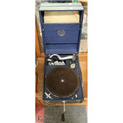 PORTABLE GRAMMAPHONE, INCLUDES EXTRA NEEDLES