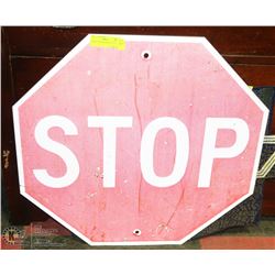 LARGE STOP SIGN FROM THE 1970S.