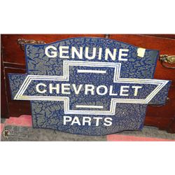 GENUINE CHEVROLET PARTS HEAVY METAL CUSTOM SIGN