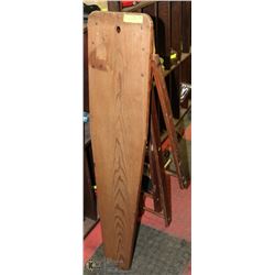 WOODEN IRONING BOARD.