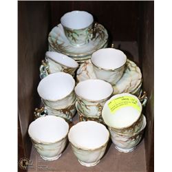 MADE IN OCCUPIED JAPAN HAND PAINTED DISH SET.