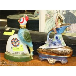 2 JIM BEAN DECANTERS.