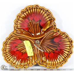 VINTAGE SEA-SHELL STYLE RED & BROWN