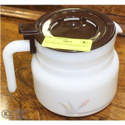 VINTAGE MILK GLASS COFFEE POT WITH LID