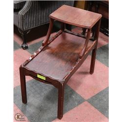 WOOD CARVED TELEPHONE TABLE