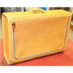 VINTAGE YELLOW SUITCASE WITH MONROE ELECTRIC