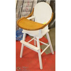 VINTAGE WOOD HIGH CHAIR