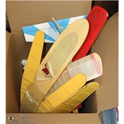 ESTATE BOX OF VINTAGE AIRPLANE TOYS ON CHOICE