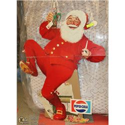 VINTAGE PEPSI COLA SANTA CARDBOARD CUTOUT.