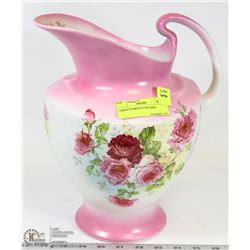 LARGE FLOWERED PITCHER