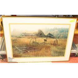 L. ERRIN FRAMED AND MATTED PRINT 36"X26"