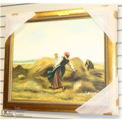 MAKING HAY FRAMED PAINTING 29"X26"