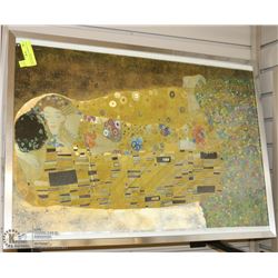 PROFESSIONALLY FRAMED GUSTAV KLINT "THE KISS"
