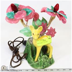 60'S CERAMIC DEER LIGHT