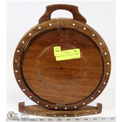 WOODEN INLAID SERVER (FAN LIKE )