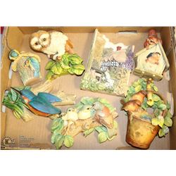 FLAT OF 7 BOSSON NATURE FIGURES.