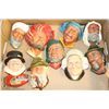 Image 1 : FLAT OF 9 BOSSON HEAD FIGURES.