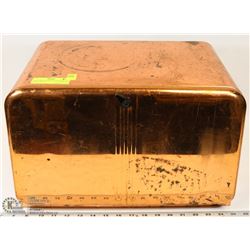 1950'S LINCOLN BEAUTYBOX BREAD BOX COPPER