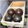 Image 1 : LAWN BOWLING BALLS IN BOX 1947