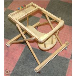 ANTIQUE WOODEN WALKER