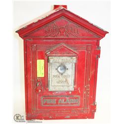 VINTAGE AUTHENTIC FIRE PULL STATION, CAST METAL