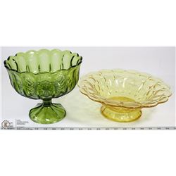 BOX OF 2 LARGE DEPRESSION GLASS BOWLS