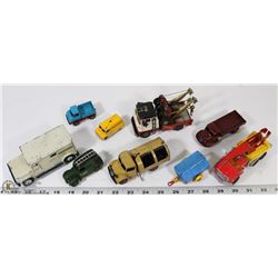 FLAT OF ASSORTED WORK TOYS INCL DINKY BY