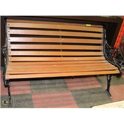 WOOD AND CAST IRON PARK BENCH