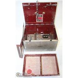 EARLY 1930S ALARM SAFE MADE BY STEEL CANT STEAL