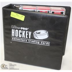 BINDER FULL OF HOCKEY CARD COLLECTION.