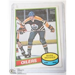 1980 MARK MESSIER ROOKIE CARD EDMONTON OILERS.