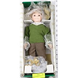 ASHTON DRAKE GALLERIES "BOY WITH FROG" DOLL.