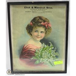 ANTIQUE GENERAL STORE ADVERTISING SIGN FROM HAIRY