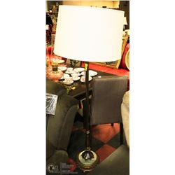 VINTAGE BRONZE CANDLESTICK STYLE FLOOR LAMP