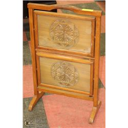 VINTAGE 2 TIER FLIP DOWN TEA TRAY INTRICATELY