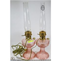 SET OF 2 ELECTRIC LINCOLN DRAPE ALADDIN LAMPS