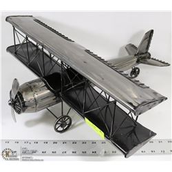 LARGE METAL AIRPLANE. 23" WINGSPAN