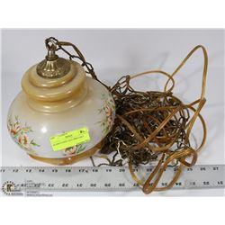 GLASS FLOWER HANGING LAMP